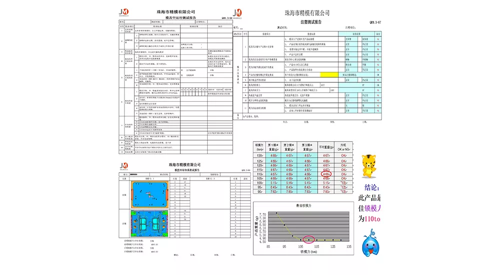 模具数据测试表格